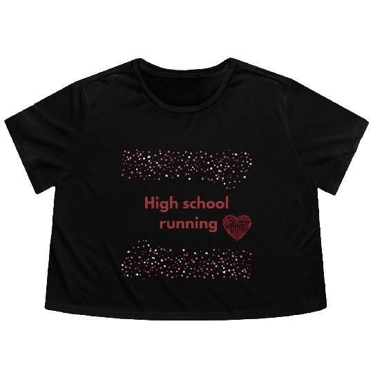 High school running ,Teenage clothes Flowy Cropped Tees