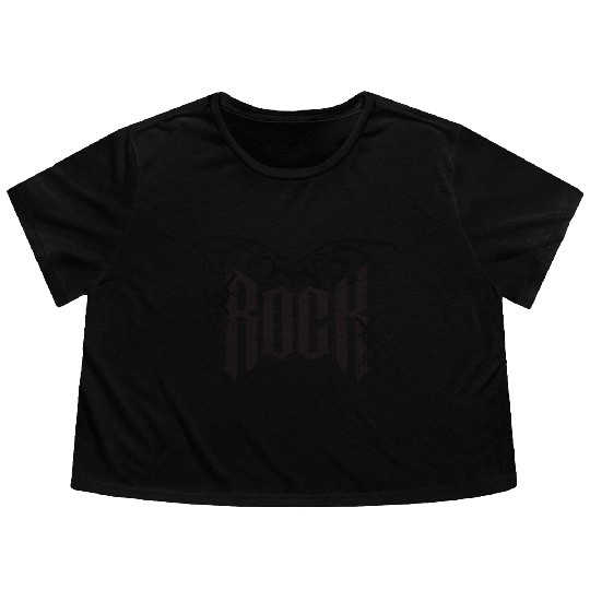 Punk Rock, Bat Best Metal Gift for friends Flowy Cropped Tees
