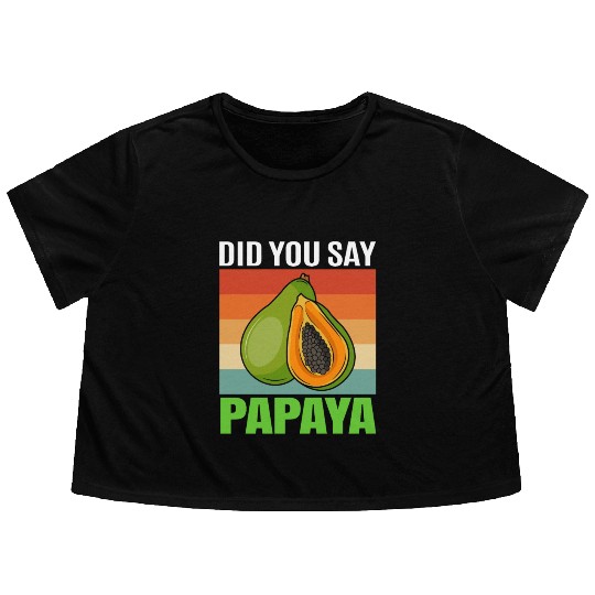 Did You Say Papaya Flowy Cropped Tees