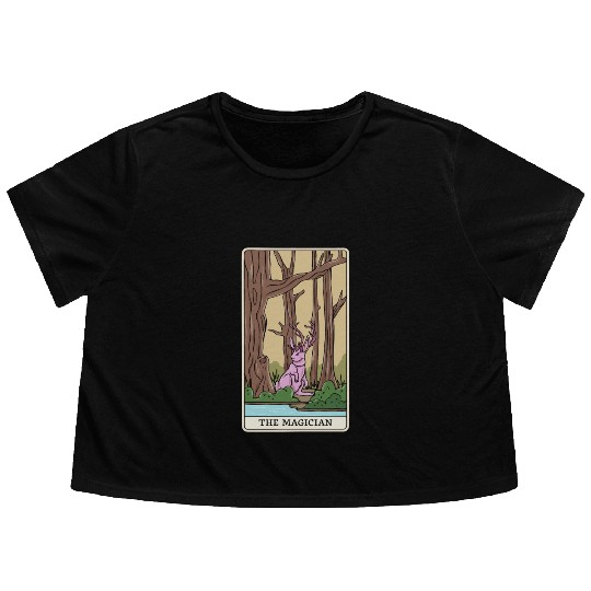 Mythical Creatures Cryptid Tarot Design for Flowy Cropped Tees