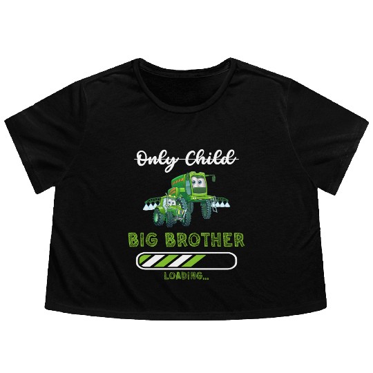 Big brother farmer tractor Flowy Cropped Tees