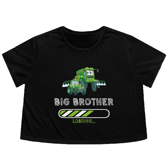Big brother farmer tractor Flowy Cropped Tees