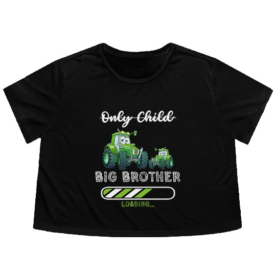 Big brother farmer tractor Flowy Cropped Tees