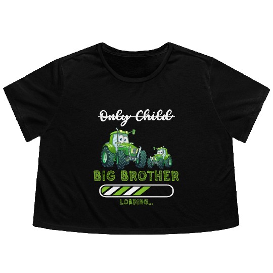 Big brother farmer tractor Flowy Cropped Tees