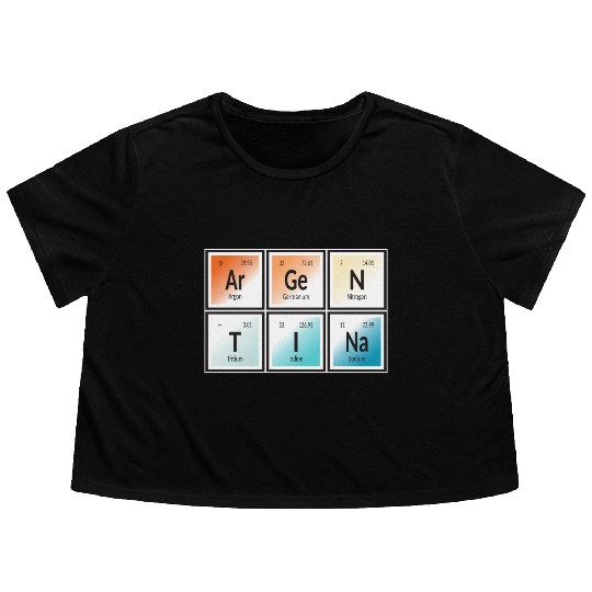 Argentina | Periodic Table of Elements Flowy Cropped Tees