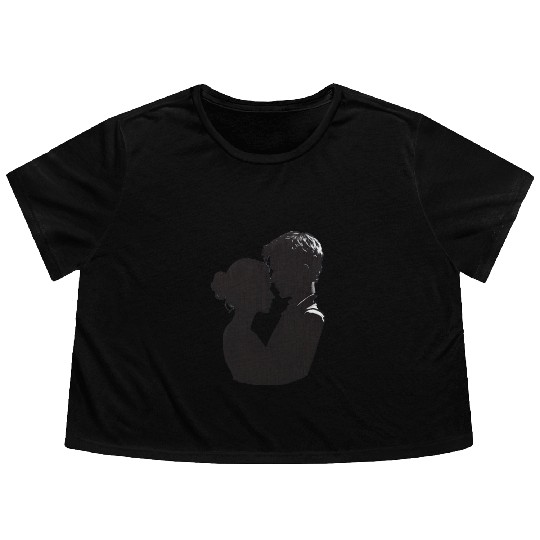 Valentine's Gift, Sweet Couple's Embrace, Warm Flowy Cropped Tees