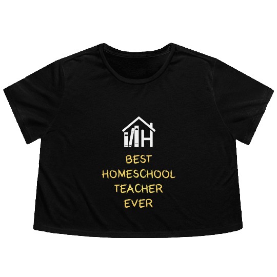 Best Homeschool Teacher Flowy Cropped Tees