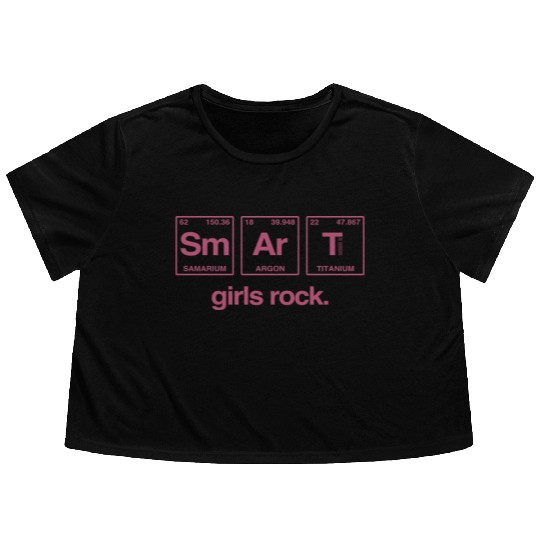 SMART GIRLS ROCK - Elements Periodic Table Flowy Cropped Tees