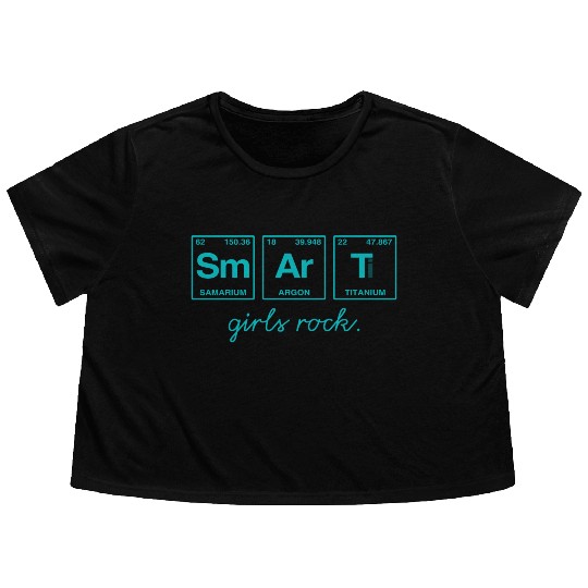 SMART GIRLS ROCK - Elements Periodic Table Flowy Cropped Tees