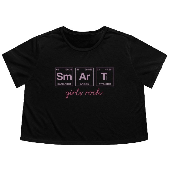 SMART GIRLS ROCK - Elements Periodic Table Flowy Cropped Tees