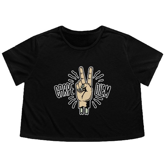 Carpe Diem Flowy Cropped Tees