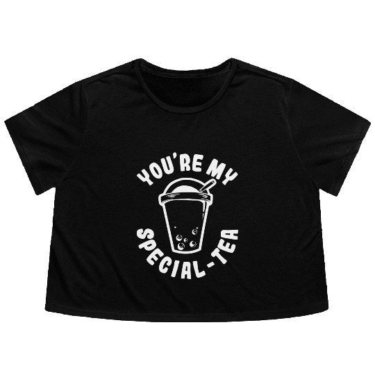 Funny Bubble Tea Special-Tea Flowy Cropped Tees