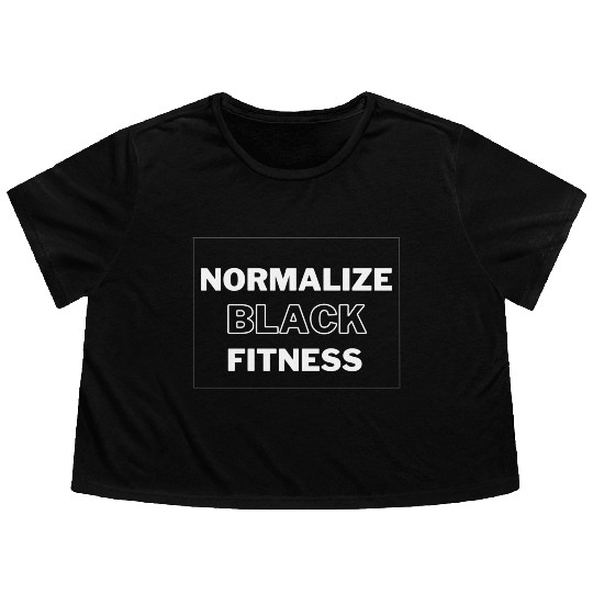 Normalize Black Fitness Flowy Cropped Tees