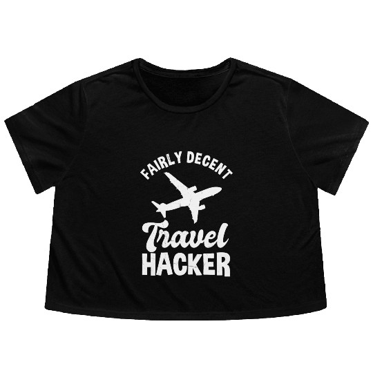 Travel Hacker Flowy Cropped Tees