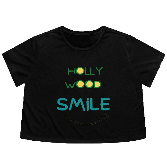 Hollywood smile Flowy Cropped Tees