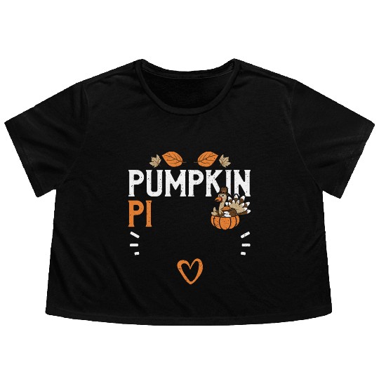 Pumpkin Pi - Thanksgiving Flowy Cropped Tees