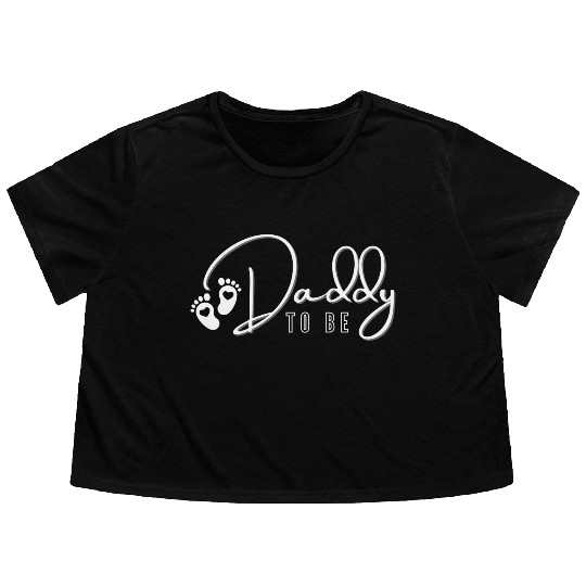 Daddy to be Flowy Cropped Tees
