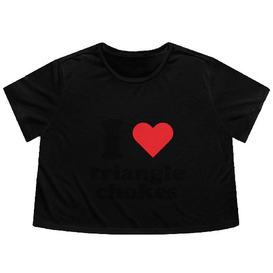 I Love Triangle BJJ Gear Flowy Cropped Tees