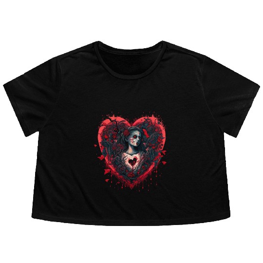 Bloody Valentine Flowy Cropped Tees