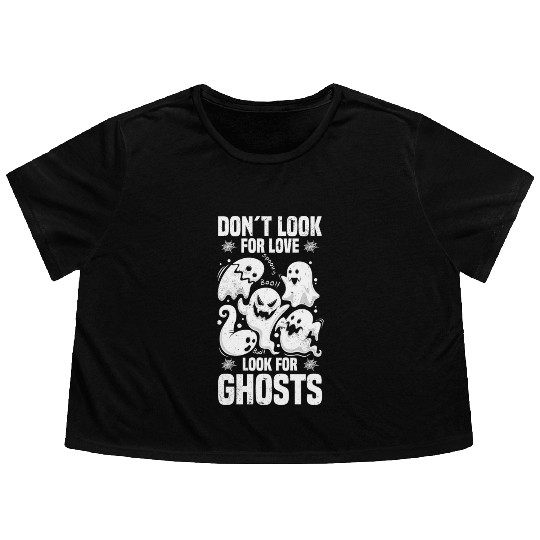 Ghost Hunters | Paranormal Ghost Hunting Gifts Flowy Cropped Tees