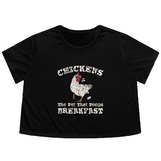Chicken Farmer Flowy Cropped Tees