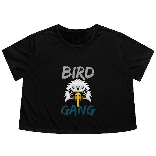 Eagle Bird Gang Funny Philadelphia Flowy Cropped Tees