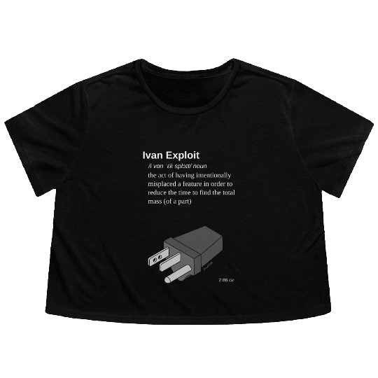 Ivan Exploit - 3D CAD Speedmodeling - US version Flowy Cropped Tees