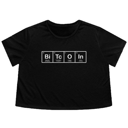 Periodic Table of Bitcoin Flowy Cropped Tees