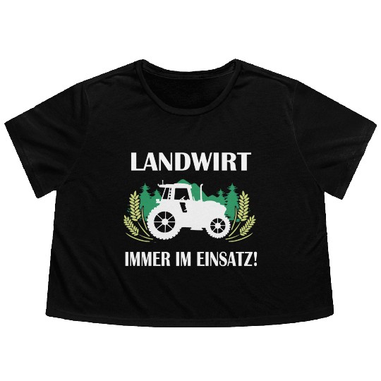 Farmer farmer always in use Flowy Cropped Tees