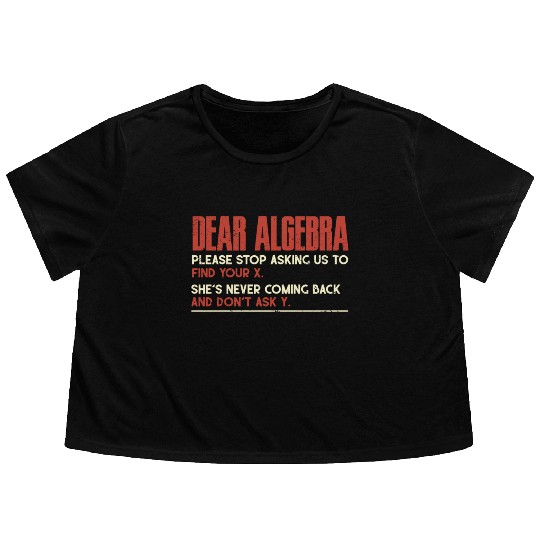 Algebra, calculus, science, mathematics Flowy Cropped Tees