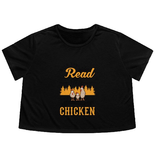 Chickens Chicken Farm Farmer Flowy Cropped Tees