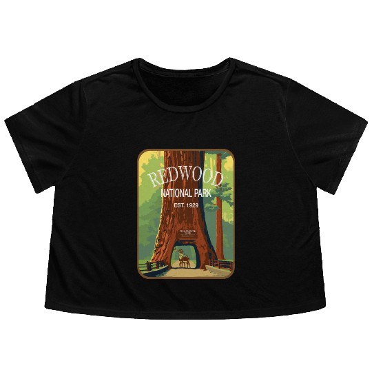 redwood Flowy Cropped Tees