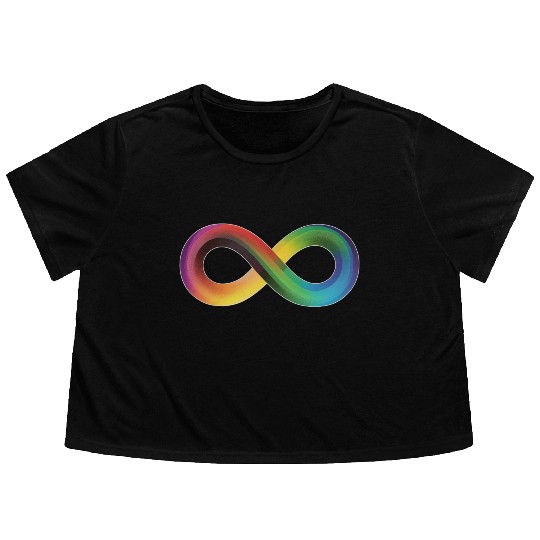 LGBTQ Flag Rainbow Infinity Sign Gay Flowy Cropped Tees