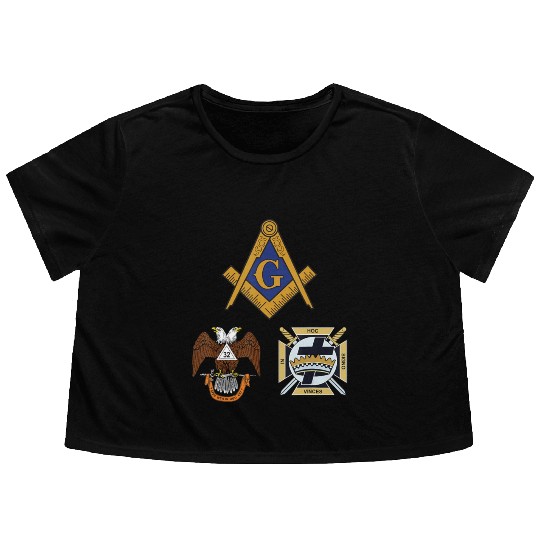 Mason Scottish Rite Knights Templar Flowy Cropped Tees