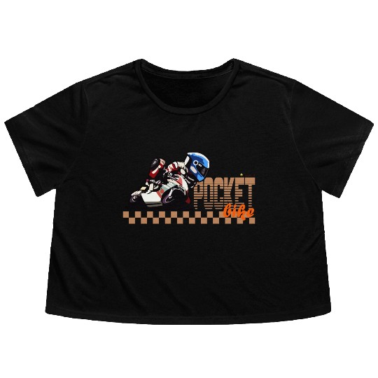 Pocket Bike Flowy Cropped Tees