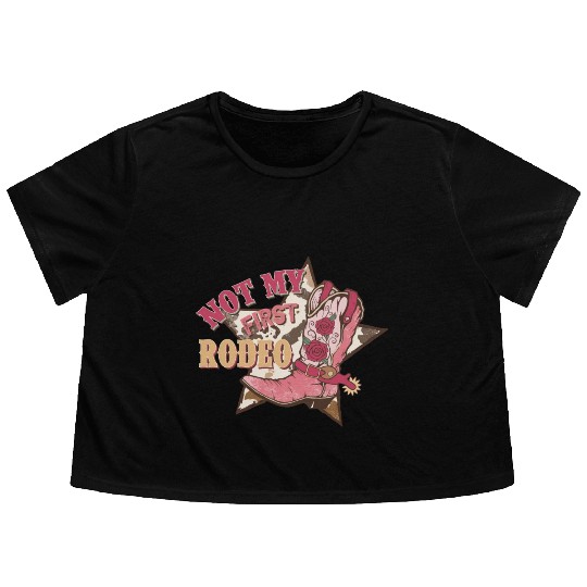 Not My First Rodeo Flowy Cropped Tees