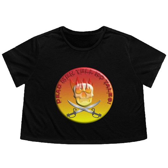 Dead men tell no tales Flowy Cropped Tees