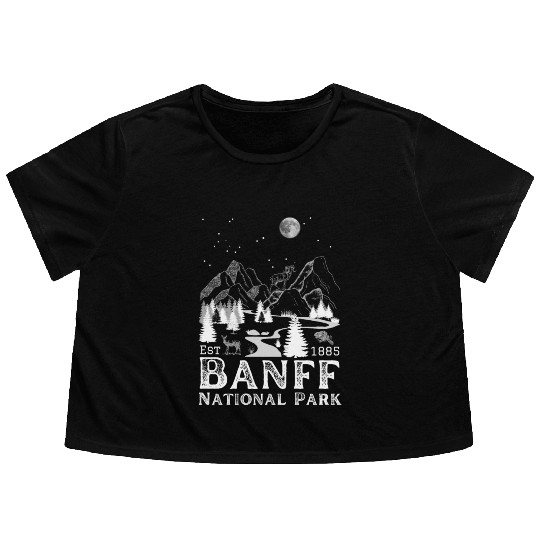 Banff National Park 1885 Flowy Cropped Tees
