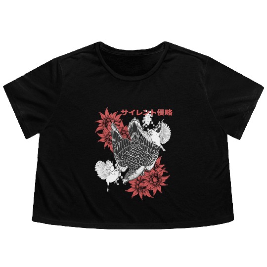 Birds Of Prey Falcon Flowy Cropped Tees