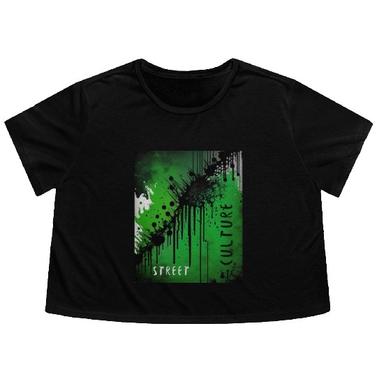 Street Culture Grunge Style Flowy Cropped Tees