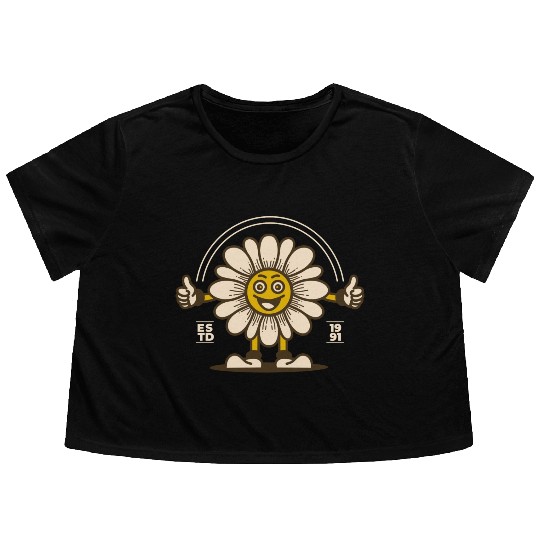 Sunflower Garden Flowy Cropped Tees