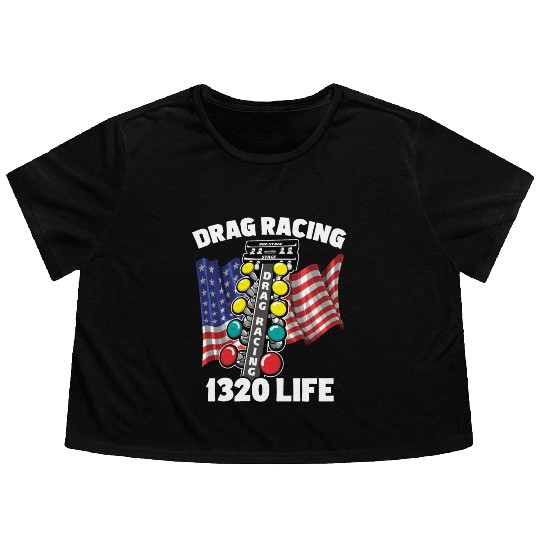 Drag Racing 1320 Life Flowy Cropped Tees