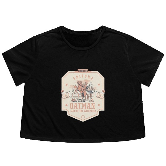 oatman Arizonna wild west town Flowy Cropped Tees