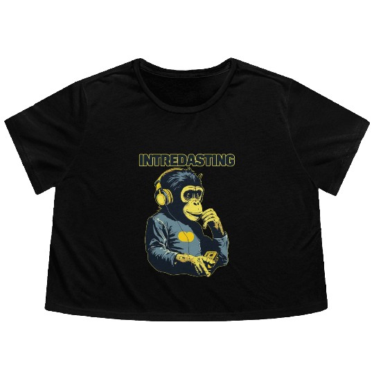 Intredasting Beats - Interesting Monkey Ape Flowy Cropped Tees