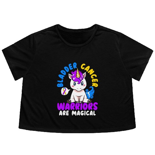 Bladder Cancer Warriors Are Magical Bladder Cancer Flowy Cropped Tees