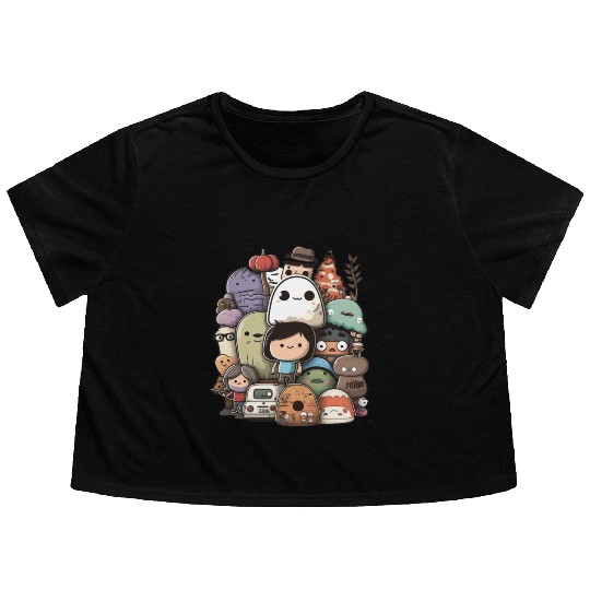 my imaginary friends Flowy Cropped Tees