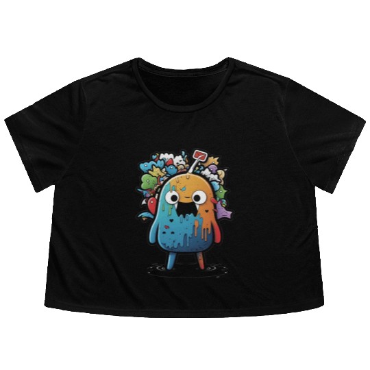 my imaginary friends Flowy Cropped Tees