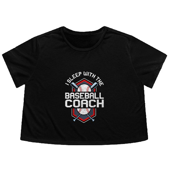 Baseball Coach Wife Professional Mom Instructor Flowy Cropped Tees