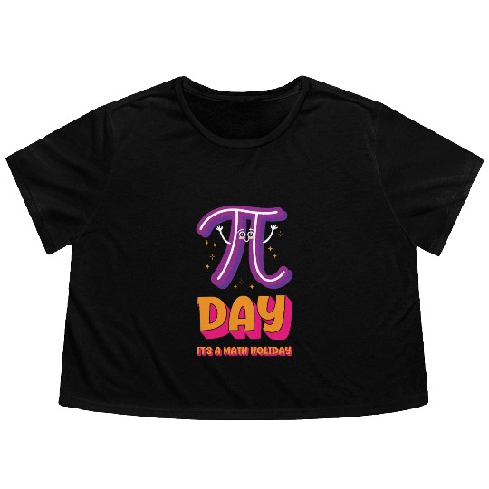 Pi Day Math Holiday Pi Symbol Number Flowy Cropped Tees