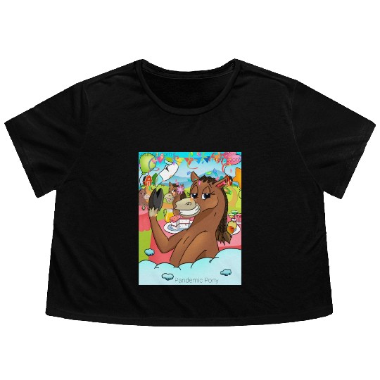 Pandemic Pony Flowy Cropped Tees